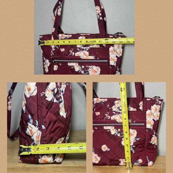 Vera Bradley Small Vera Tote in Performance Twill Blooms and Branches NWT - Picture 3 of 10
